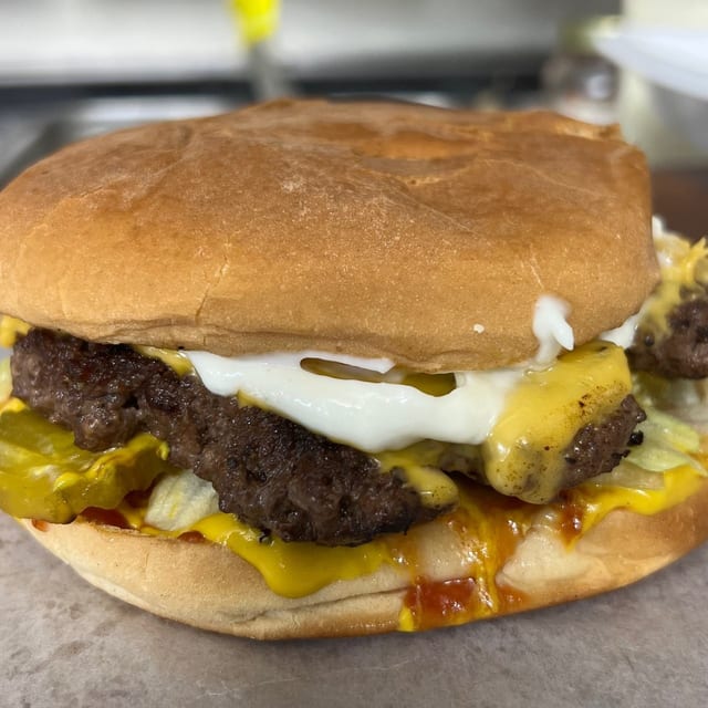 Classic double Cheeseburger.